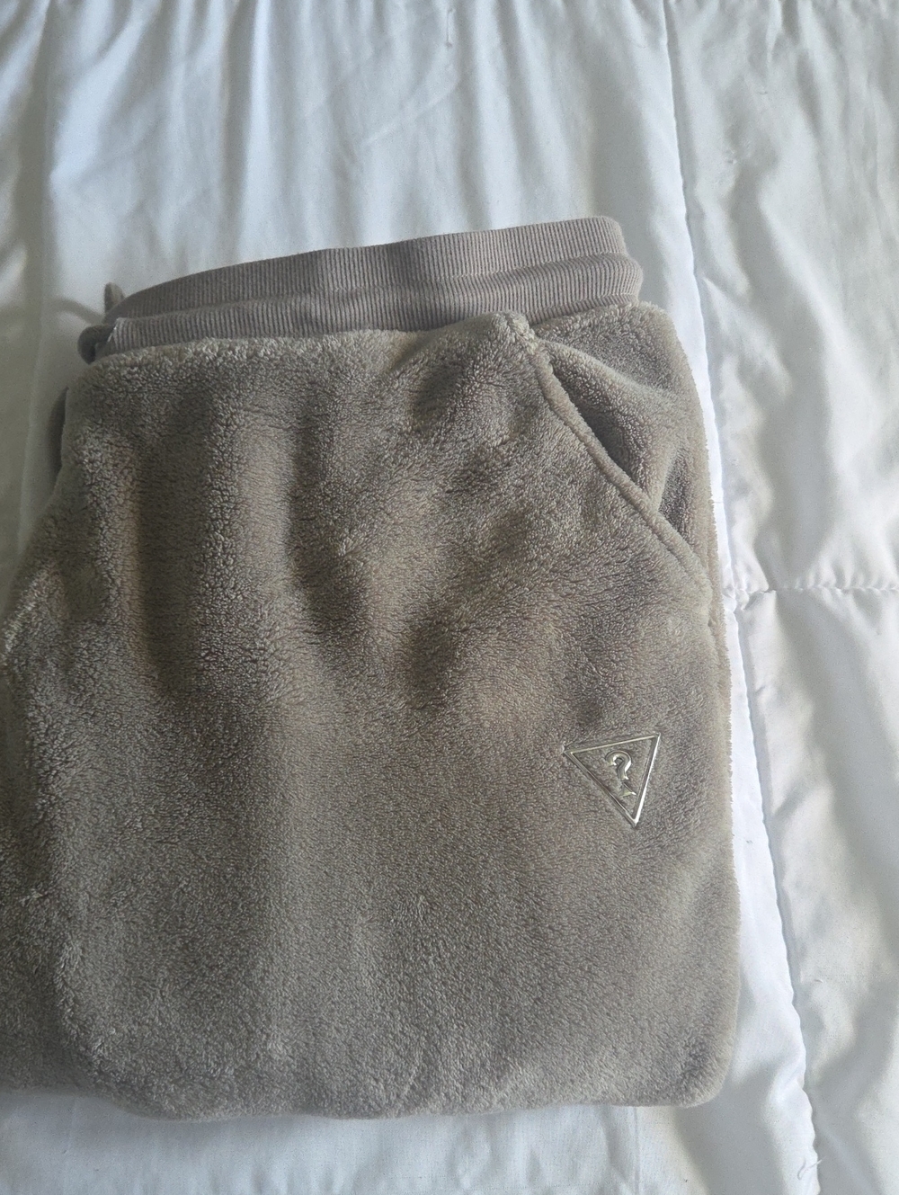 GUESS Women's Taupe Fleece Joggers